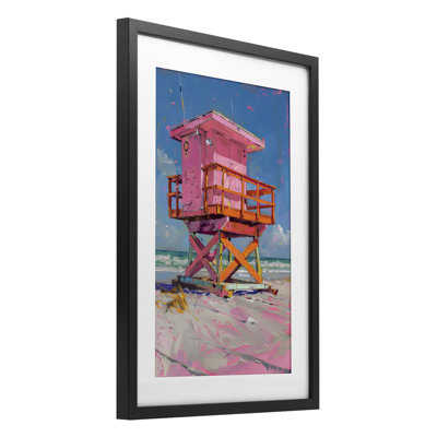 «Abstract Lifeguard Station», reproduction encadrée sous verre, design par LSR Design Studio