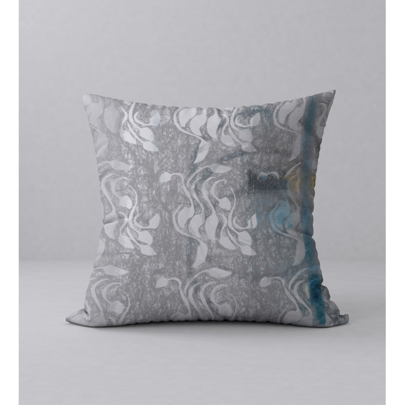 Abstract Reversible Throw Pillow, 24" x 24"