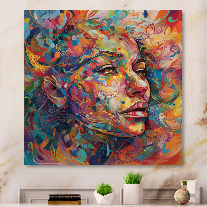 Représentation artistique de l'émotion - reproduction sur toile tendue, H 36 po x l 36 po x P 1,5 po