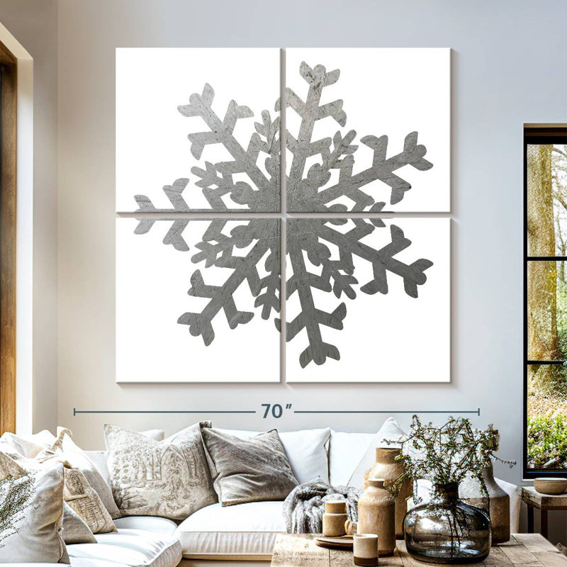Lelend Silver Snowflakes II, 57" H x 57" W