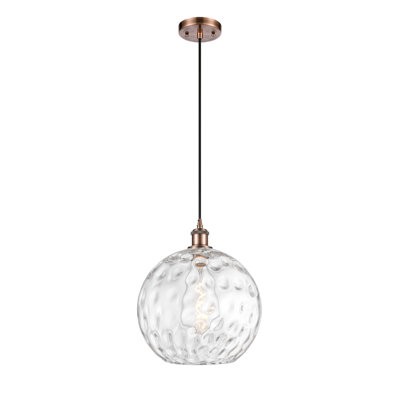 Roxane 1-Light Dimmable Steel Single Pendant 