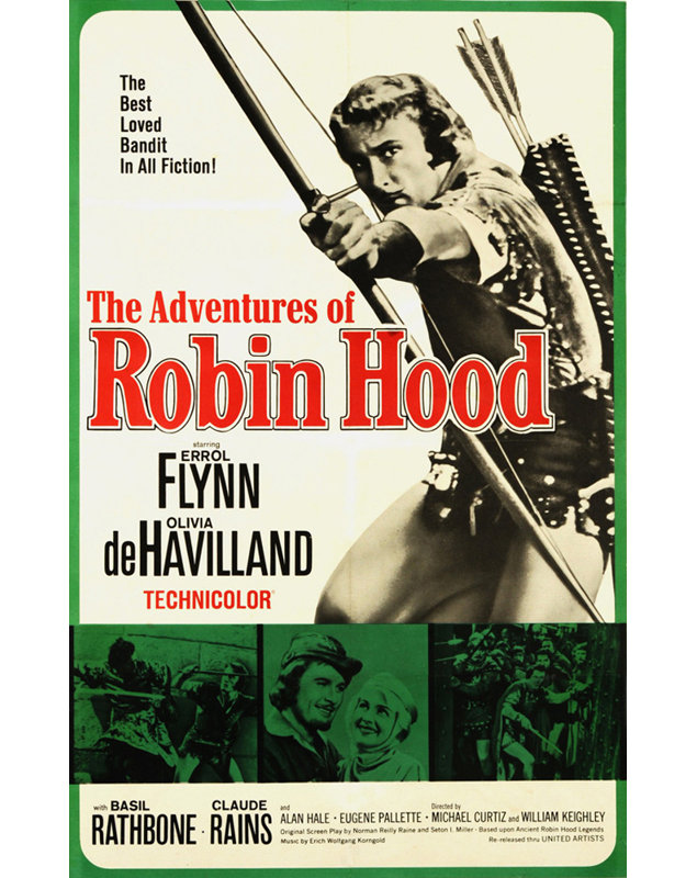 Les aventures de Robin des Bois, H 40 po x l 25 po