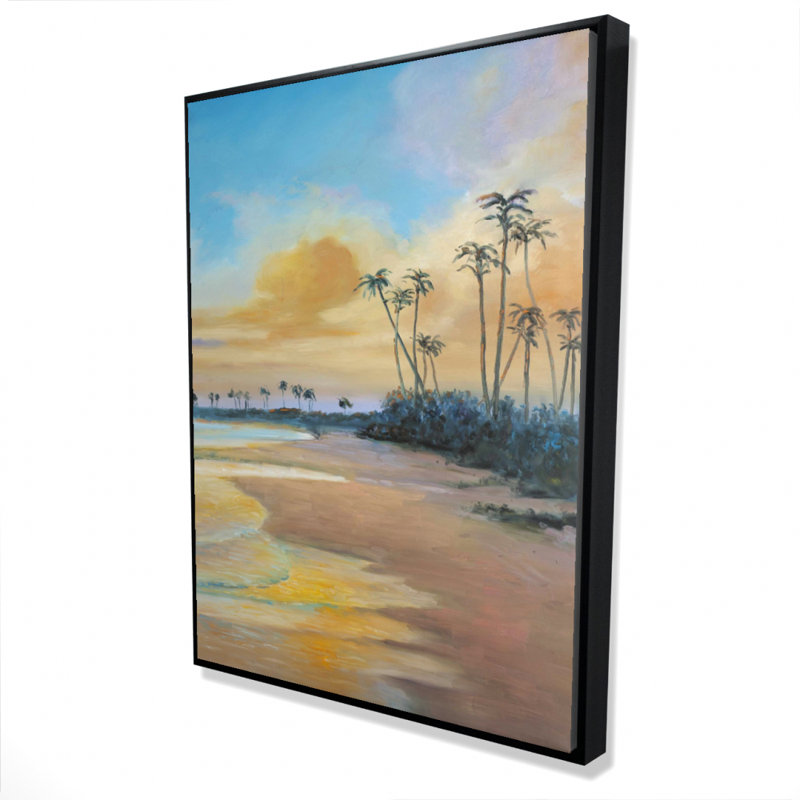 Sunset By The Sea Print On Canvas
