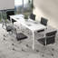  55" Conference Table, Modern Office Meeting Table With Metal Frame-802373115-790028782