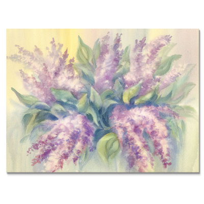 Lilas Bouquet In Vase - reproduction sur toile