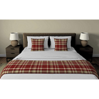 Harworth Polyester Tartan Bedspread