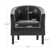 Munson 26.77" Wide Faux Leather Barrel Chair