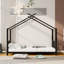 Lit plateforme moderne en métal, cadre de lit moderne pour chambre d'amis-1493247283