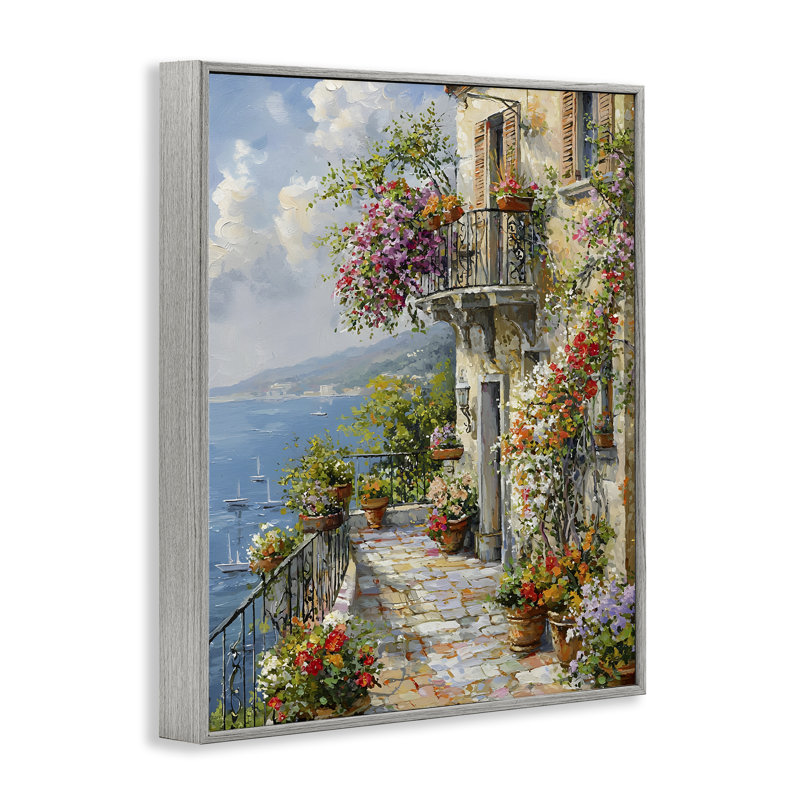Giclée encadrée bord de mer botanique, design par Franklyn Gregory, Estampe numérique Farmhouse, H 20 po x l 16 po