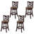 Set Of Bar Stools Swivel Bar Chairs With Footrest, Lattice Backrest-899161089-899161088