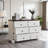 6-drawer Wooden Chest - Farmhouse, Rustic Top, Smooth Metal Slides-837335567