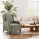 Kars Nail-head Upholstered Push Back Recliner With Storage Pocket