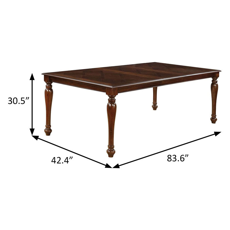 Table de salle à manger l 83,6 po, cerisier brun / espresso