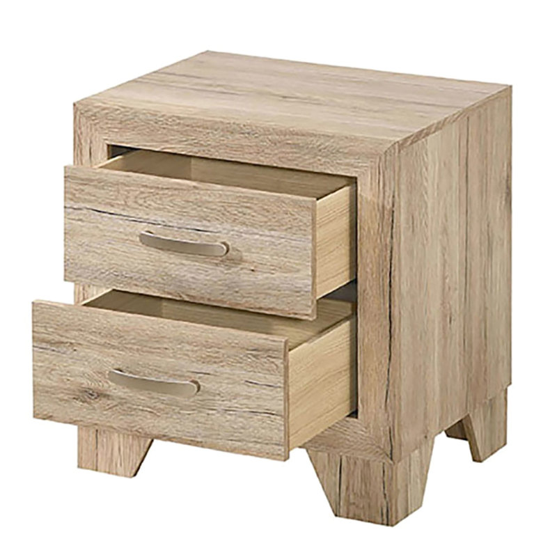 Natural 2 Nightstand Having Exceptional Glides And Modifiable Metal Article Moveable Handle