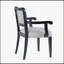 Ensemble de 2 chaises de salle à manger élégantes rembourrées - Fauteuils traditionnels avec lignes courbes, structure en bois massif et accoudoirs rembourrés pour une assise confortable-451793572