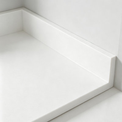 Meuble-lavabo latéral en pierre reconstituée de 21 po blanc pur