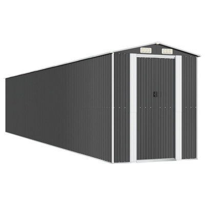 6.3 ft. W x 33.5 ft. D Steel Traditional Storage Shed