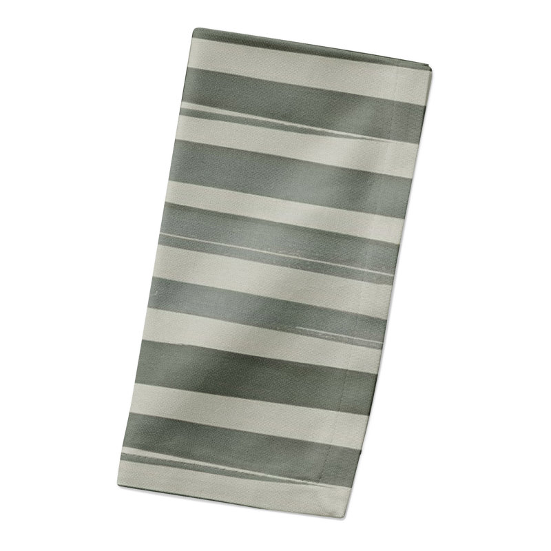 Serviette de table rectangulaire en coton Candece, Vert