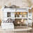 White Twin Over Loft Bed With Desk, Shelf And Staircase Assembly Storage, Desk In Theme-746326429