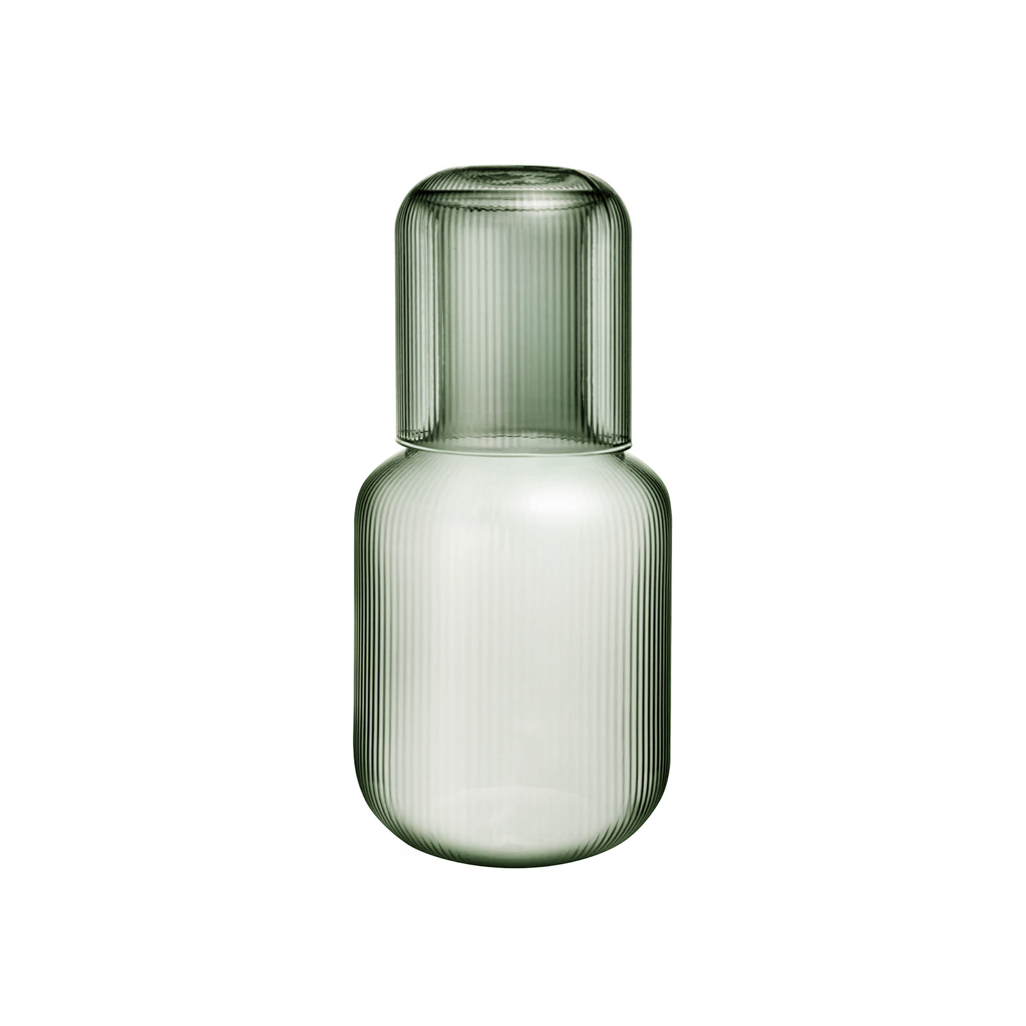 Delaria 2-Piece Carafe and Cup Set, Green