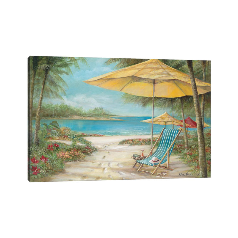 Relaxing Paradise II by Ruane Manning - Gallery-Wrapped Canvas Giclée on Canvas, 20.32 cm H x 30.48 cm W, Canvas
