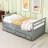 Twin Size Bed with Classic Headboard, Twin Trundle, and Built-In Storage Drawers-520882516
