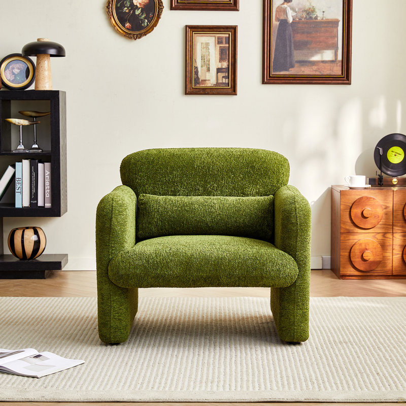 Fauteuil 34 "Boucle Cloud, Vert