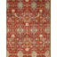 Tapis en laine rouille/ivoire à la main noué la Aubepine
