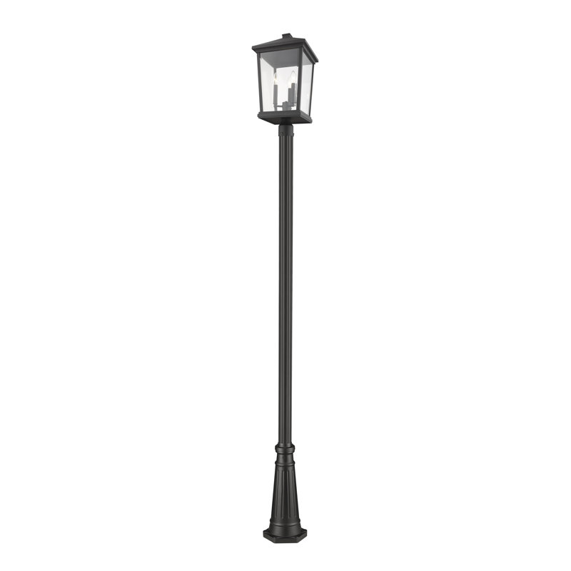 Lampadaire 1 lumière Bourke (double), Noir, H 107 po x l 12 po x P 12 po