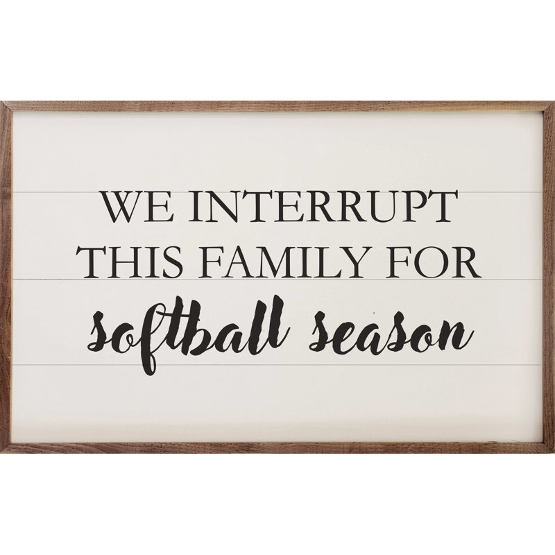 Softball Season - blanc, 5" H x 8" W