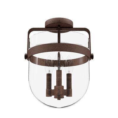  Glass Semi Flush Mount