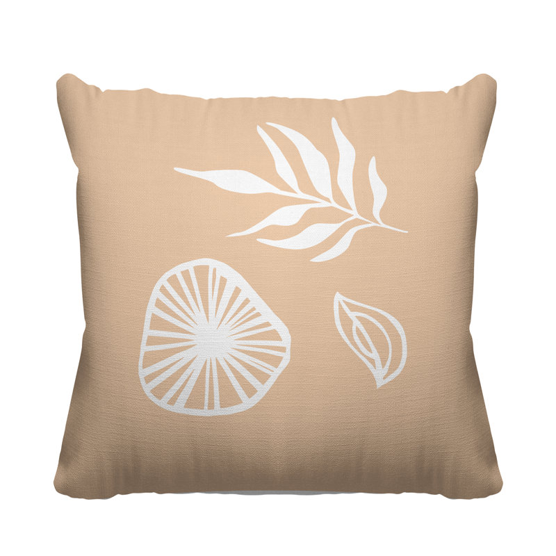 Senufo Mid-Century Abstract Indoor Throw Pillow, 16" H x 16" W