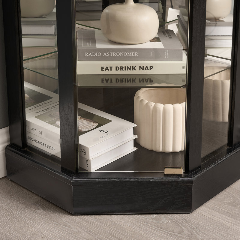 Vitrine noire en verre American Design