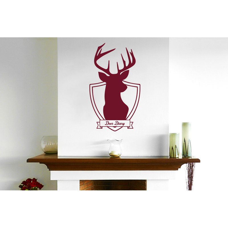 Animals Wall Decal, Burgundy, Medium