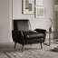 Chaise d'appoint moderne rembourrée avec pieds et accoudoirs en bois d'hévéa-1966070476