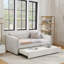 Lit de jour avec canapé-lit rembourré capitonné, taille simple, tissu velours (83 po x 43 po x 29,5 po)-1183166178