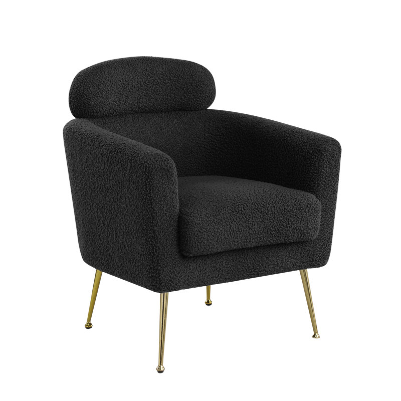 Fauteuil demi-tonneau Martain, Noir