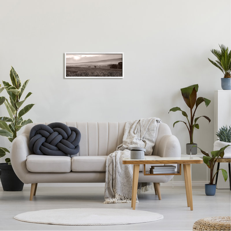 Photographie de giclée par Lori Deiter, H 10 po x l 24 po x P 1,5 po, Giclée encadrée blanc bord de mer