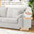 Boneless 89.8" Modern Upholstered Tufted Arm Loveseat Sofa with Pillows and Memory Foam Cushions-27043559
