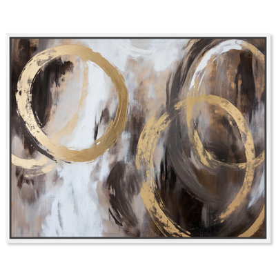«Swirling Forms with Gold Canvas Luxury Abstract Art» par 