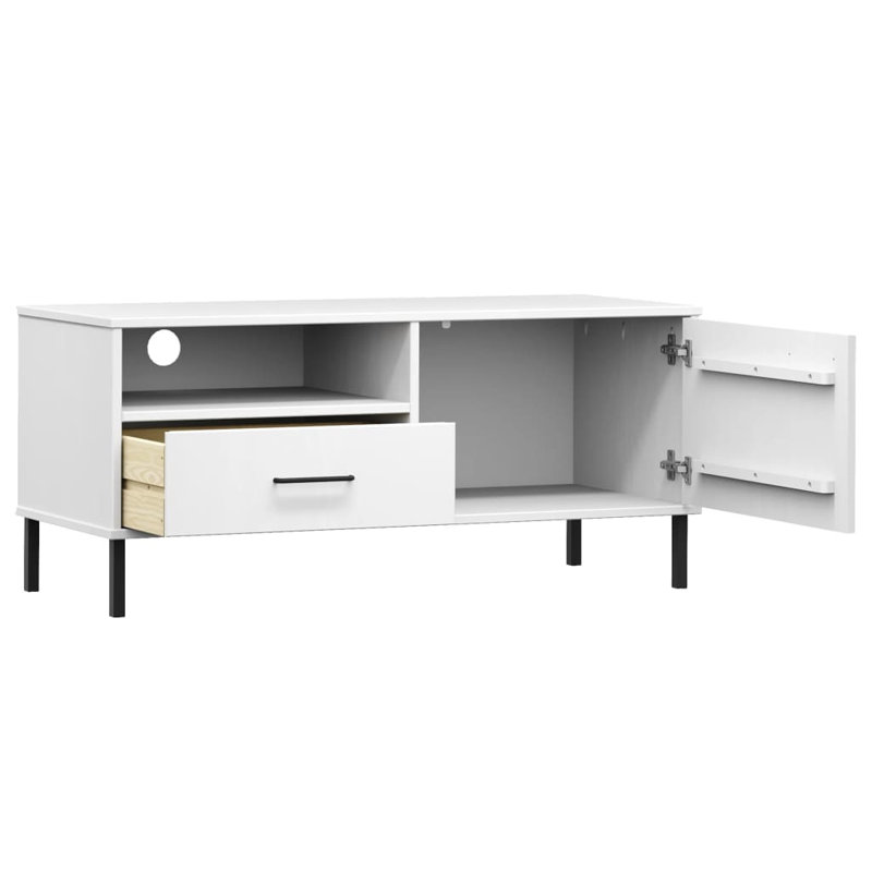 Leolia Unfinished TV Stand for TVs up to 43", White