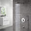 Système de douche complet mural à 3 fonctions rondes avec valve brute-58146966