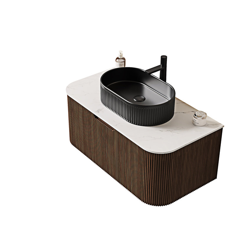 Wall-Mounted Bathroom Vanity With Sink