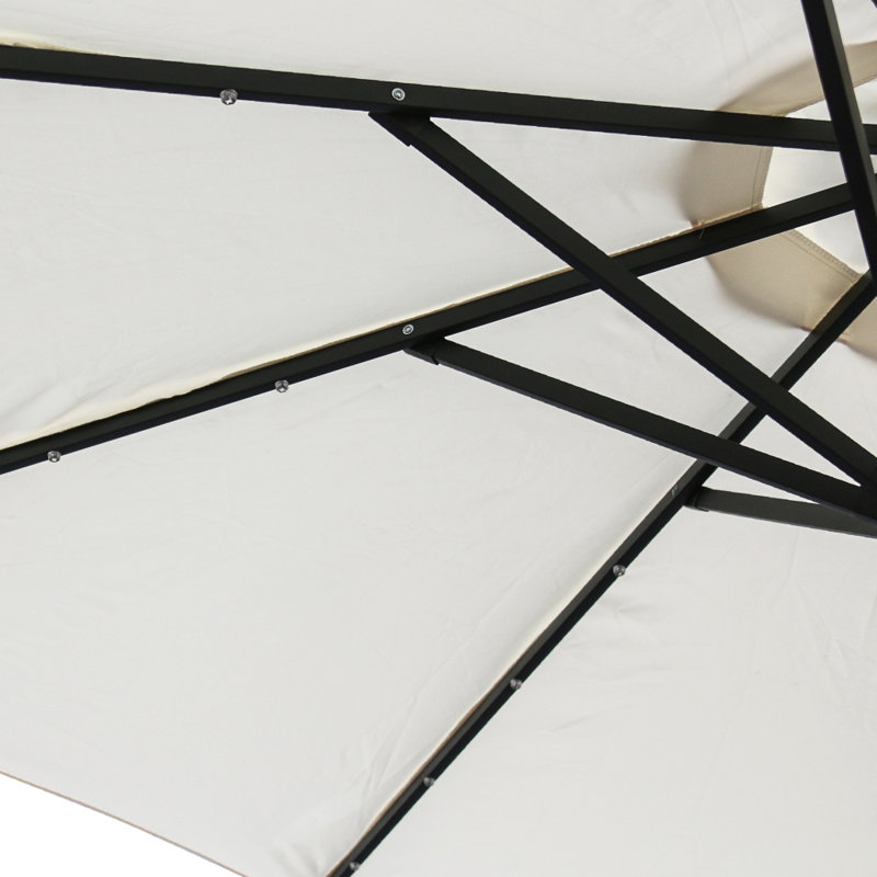 Antibes 2.7m Traditional Parasol with Lights, Cream