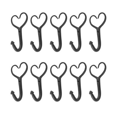 Wrought Iron Heart Wall Mounted Robe Hook