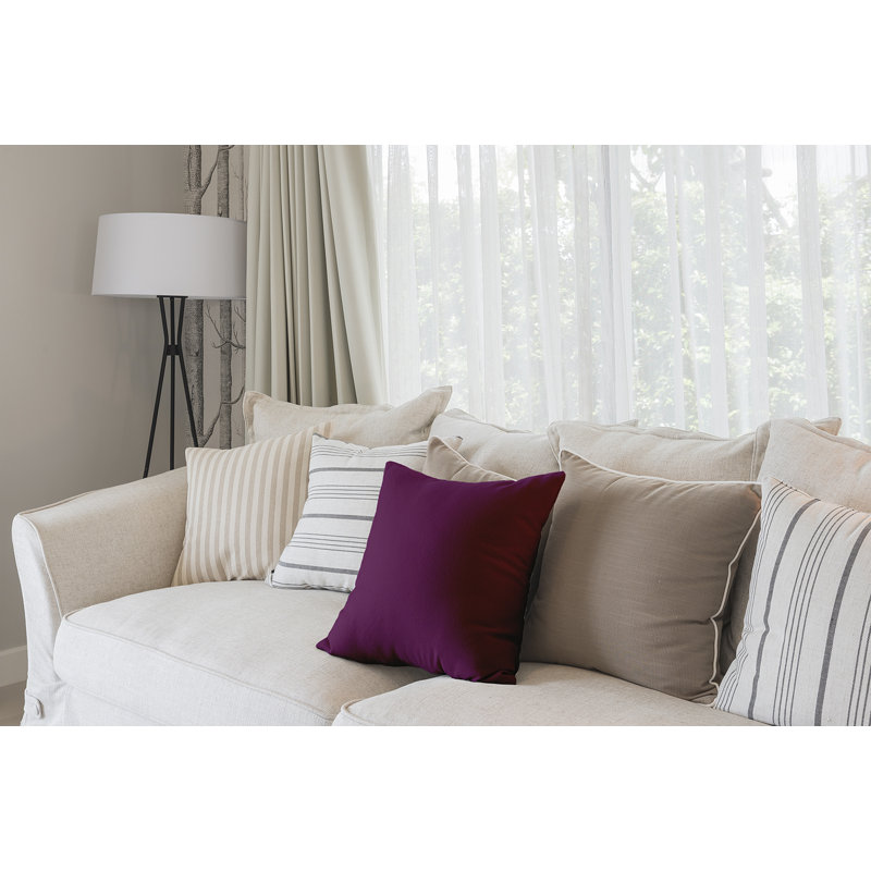 Housse de coussin Ajibola, Violet, 18 po x 18 po, Pas de bourre