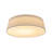 Dimmable LED Fabric Drum Flush Mount With Glass Diffuser