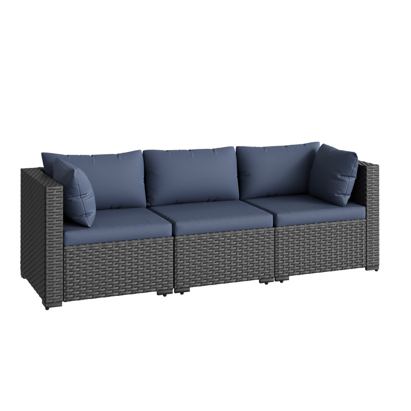 Ensemble de 2 fauteuils d'angle Gio, Marine, Black