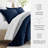 7-Piece Reversible Bedding Bundle - Solid Comforter and Patterned Sheet Set-99311810-99311799