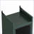 Cabinets, Modern Forest Green Iron + Glass Four-tier Glass Door Cabinet with Five-tier Storage | 13.8Lx14.2Wx60.6H | Contemporary | Entryway-149769829